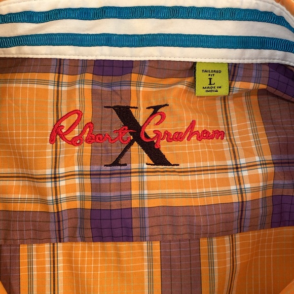 Robert Graham X - short sleeve plaid shirt. Size L - Picture 3 of 11